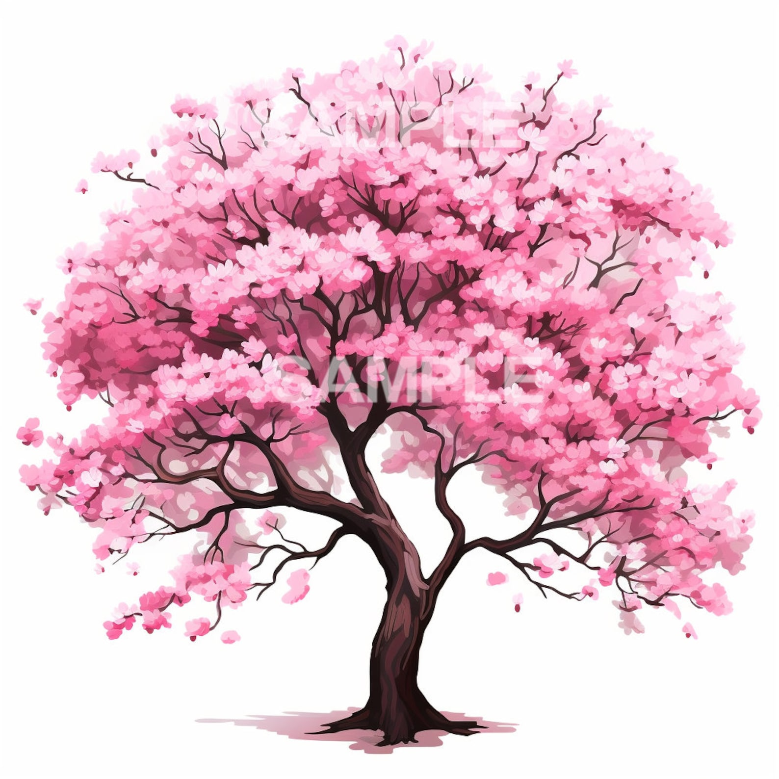 Cherry Blossom Tree Clipart - PNG - Etsy