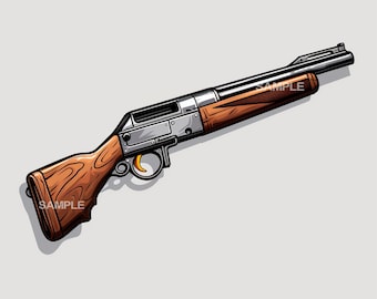 Shotgun Clipart  - PNG format, commercial use approved
