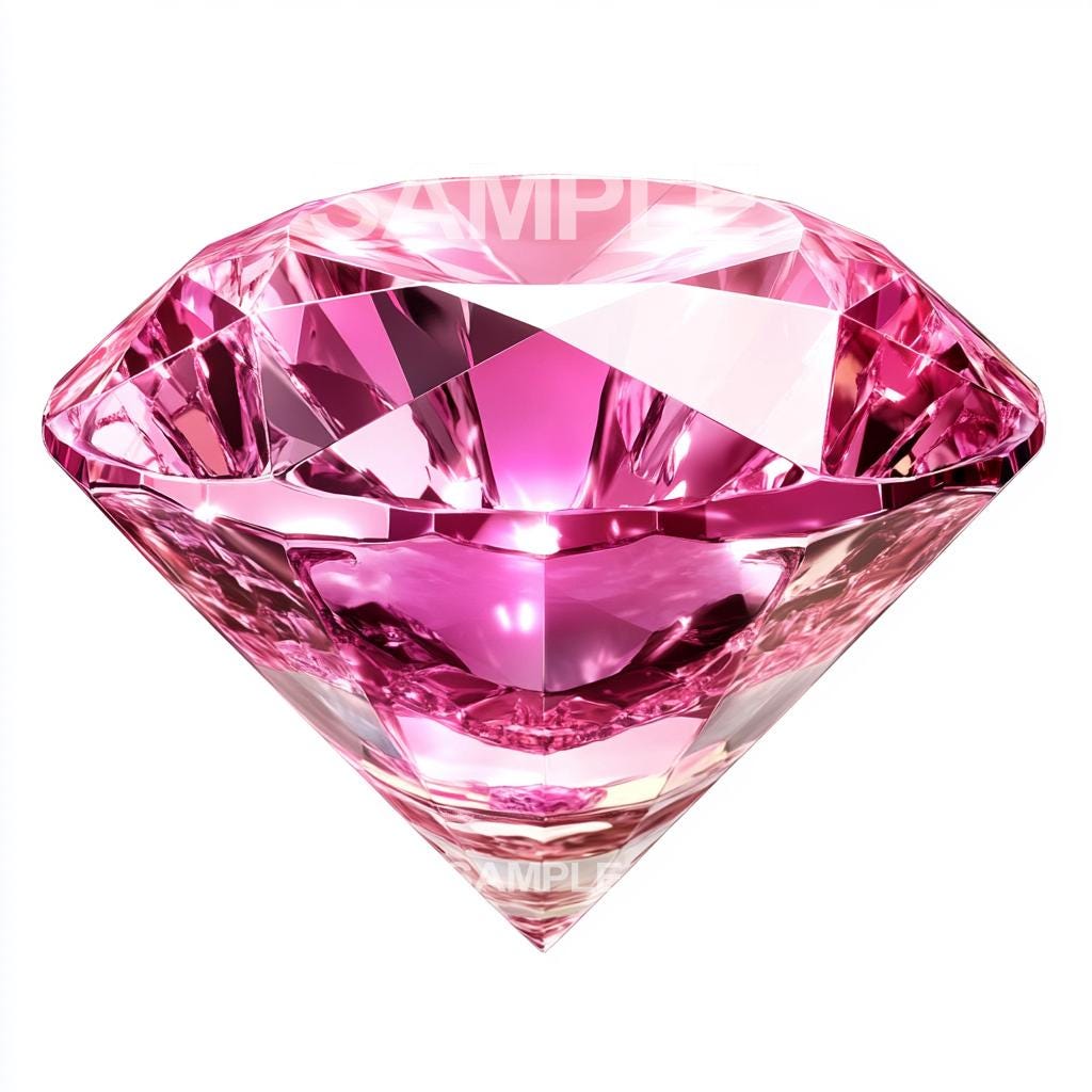 Pink Diamond Clipart PNG: Sparkling Graphics (digital Download) - Etsy  Israel, image size:1024x1024