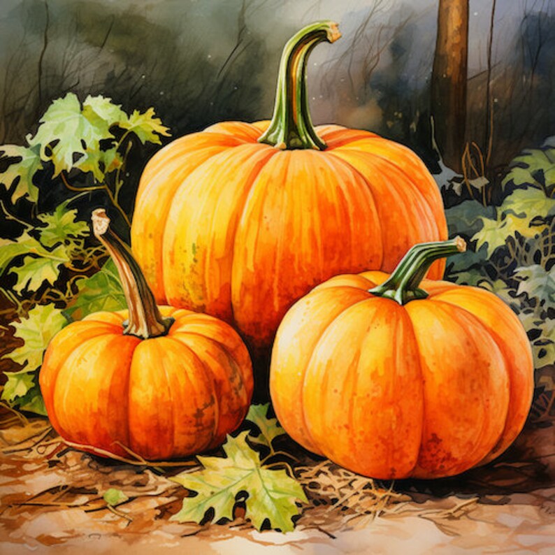20-water-color-pumpkin-illustrations-etsy
