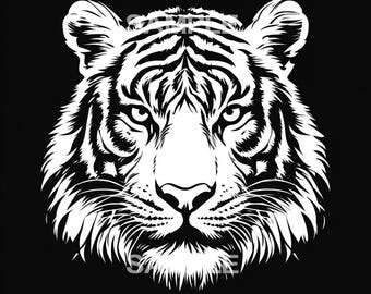 Art - White Tiger Head Clipart | Printable PNG Design, Digital Download for Crafting, Scrapbooking & Decor