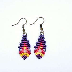 Macrame Simple Tribal Earrings I Handmade