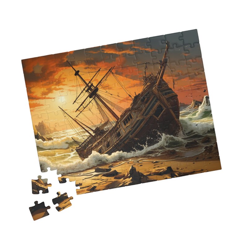 Shipwreck off the Coast, Available in 110, 252, 500, and 1,014 Pieces
