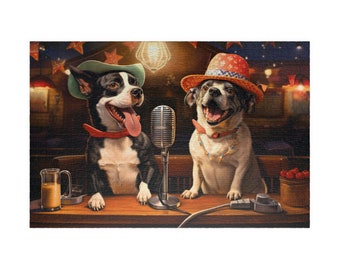 Dogcast: Episode I, Available in 110, 252, 500, and 1,014 pieces, Funny and Humorous Jigsaw Puzzle, Great Gift Idea for Dog Lovers, Puppies