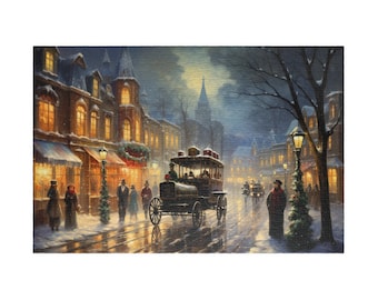 Yesteryear Christmas Eve, Available in 110, 252, 500, and 1,014 pieces, Christmas Eve, Great Holiday Gift Idea, Traditional Jigsaw Puzzle