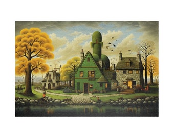 A Very Irish Day, Available in 110, 252, 500, and 1,014 pieces, Fun and Challenging Jigsaw Puzzle, St. Patrick's Day Gift, Green and Gold