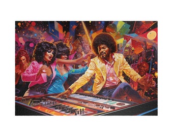 Boogie Fever, Available in 110, 252, 500, and 1,014 pieces, 1970s Disco Dancing, Vibrant Gift Idea, Challenging Jigsaw Puzzle, Nostalgic Fun