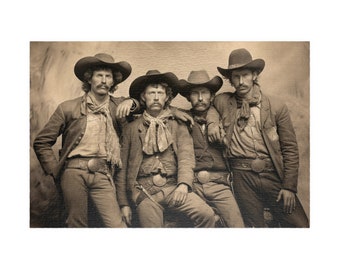The Johnston County Gang, Available in 110, 252, 500, and 1,014 pieces, Challenging Jigsaw Puzzle, Vintage Photo, Western Outlaws, Gift Idea