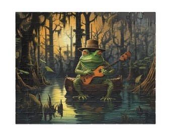 Bertie Burt Burps the Blues, Available in 110, 252, 500, and 1,014 pieces, Family Fun Jigsaw Puzzle, Frog in the Swamp, Easy Gift Idea