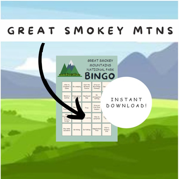 National Park Bingo - Great Smokey Mountains