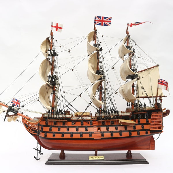 Modelo de barco HMS VICTORY / hecho a mano / modelos de brújula