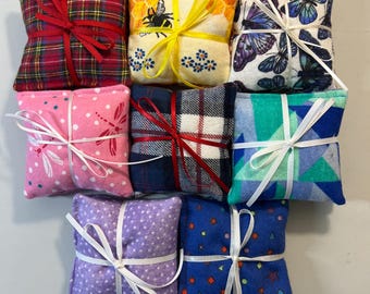 Reusable Flannel Hand Warmers: Jasmine Rice Filled, Set of 2