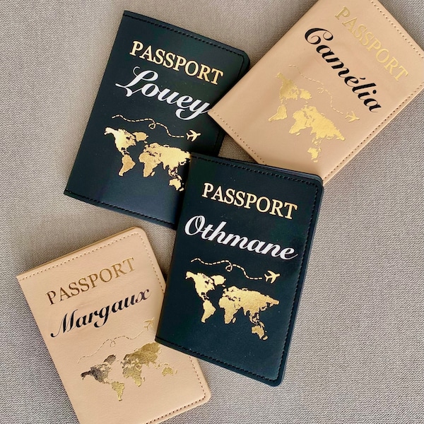 Housse passeport personnalisée / étui passeport personnalisée