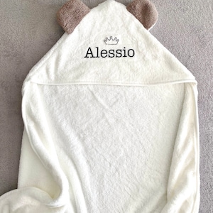 Personalized bath cape for babies and children with hood image 7