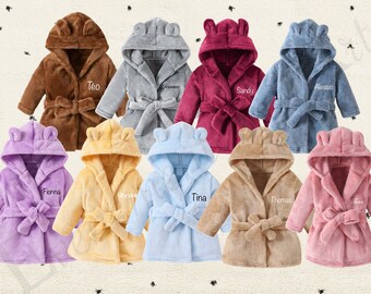 Personalized baby bathrobe / baby dressing gown