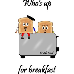 Toaster Kitchen Print: Griddle Creek Characters (Digital Download)