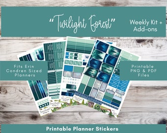 Planner sticker weekly kit printable template digital sticker sheet fall digital planner sticker download for Erin Condren planner