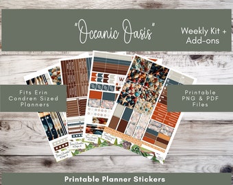 Planner sticker weekly kit printable template digital sticker sheet fall digital planner sticker download for Erin Condren planner