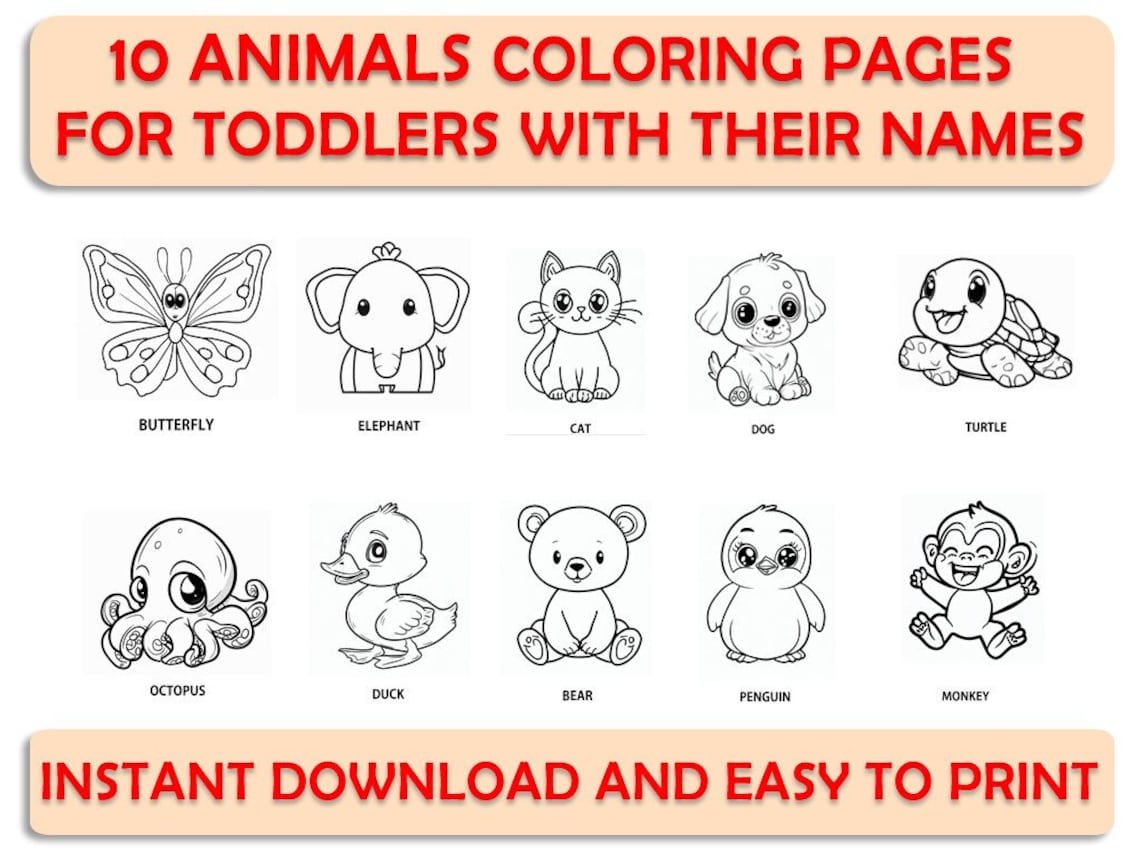 10 Animal Coloring Pages Simple: Unleash Your Inner Artist