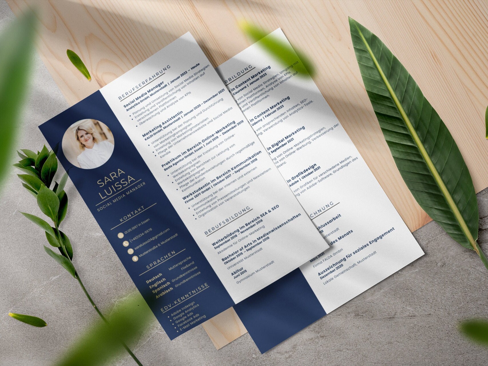 Elegant & Minimalist Resume Tabular CV Letter of Motivation and Cover ...