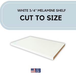 Custom Cut White Melamine Shelf: 3/4" Thick