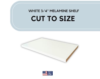 Custom Cut White Melamine Shelf: 3/4" Thick