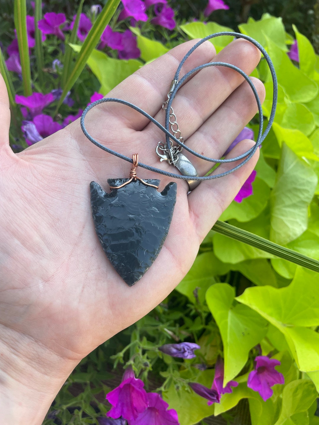 Indian Arrowhead Necklace Native American Stone Pendant