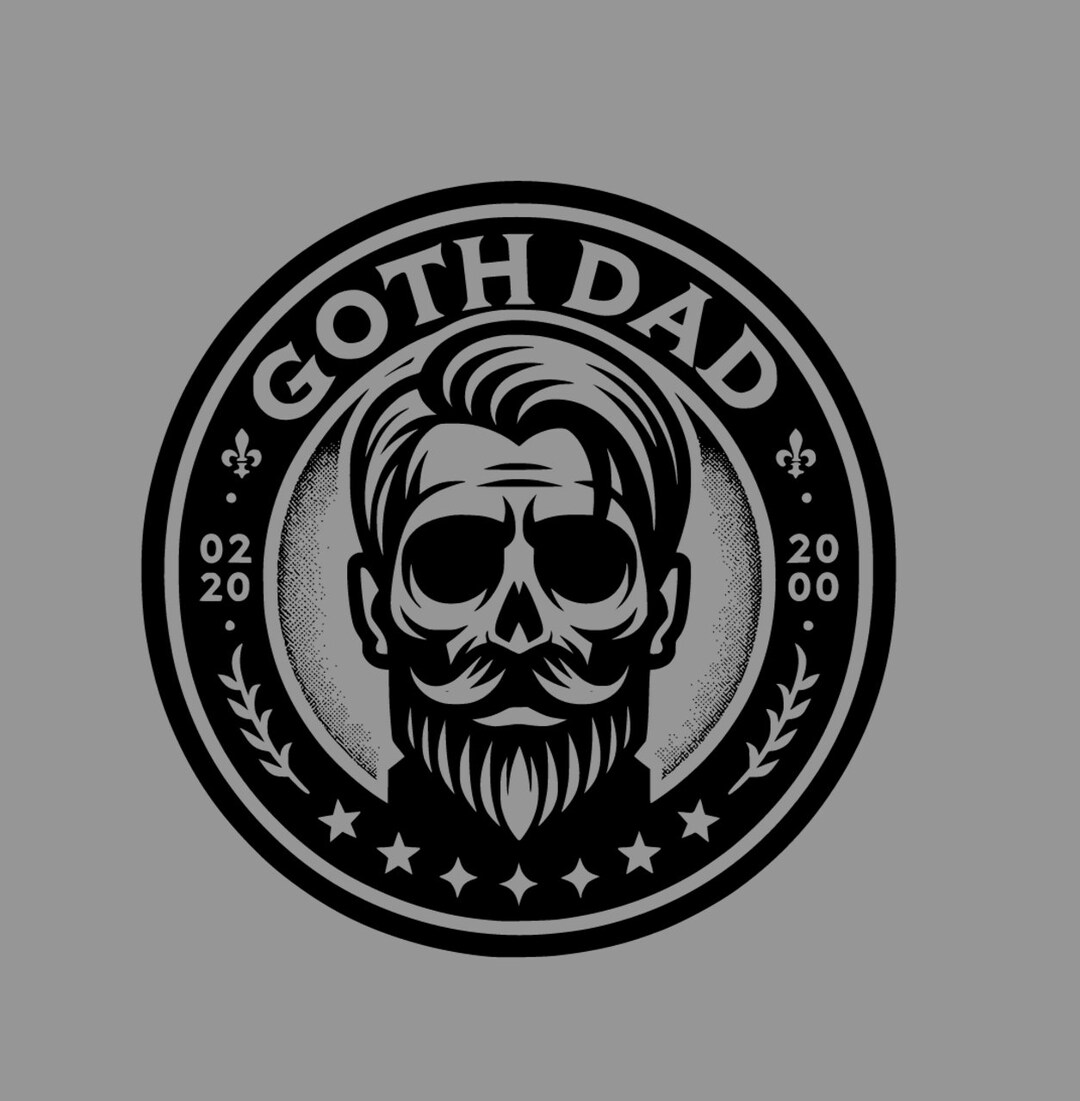 Goth Dad Design, Metal Dad Typography SVG PNG, Badass Fatherhood Gift ...