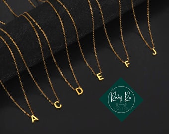 Collar de letras delicadas Collar inicial con colgante de letras personalizadas en oro y plata, regalos personalizados para ella, envío gratuito.