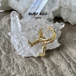 Tiny Cowboy/Cowgirl Boot Earrings, 18k Gold Plated Huggie Hoop Earrings, Gifts for Her, Cute Cowboy Charm Earrings.