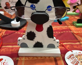 Handmade Wooden Animal Eyeglass Holder, Kids Glasses Stand, Desk Organizer