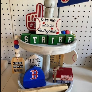 Baseball Tiered Tray Decor: 10-Piece Team Bundle