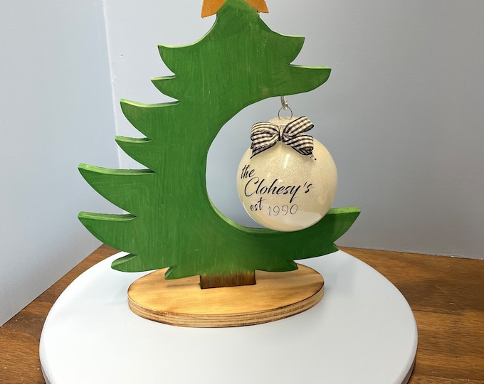 Wood Christmas Tree Ornament Hangerrustic Christmas Tree Ornament