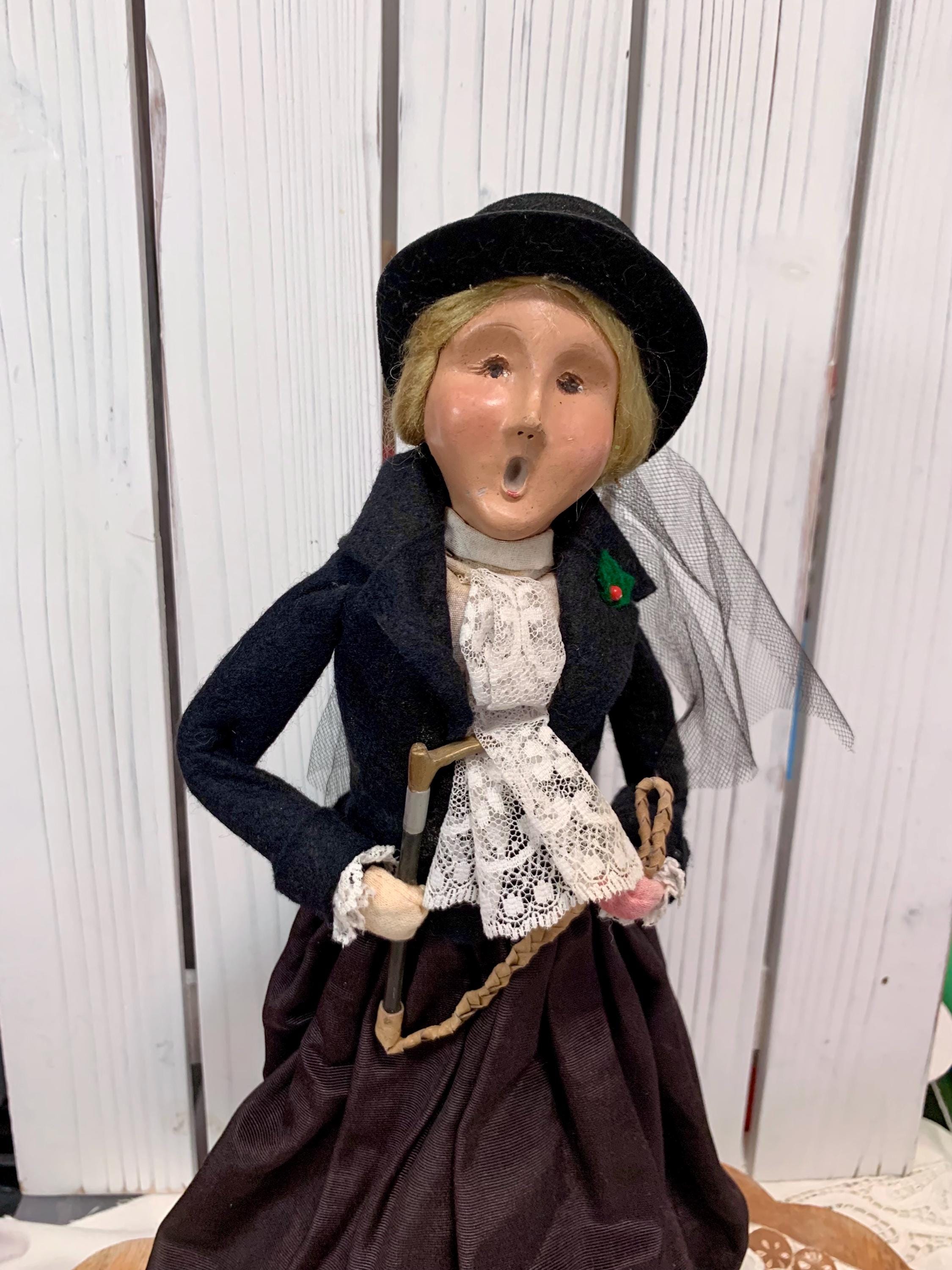 Byers Choice Caroler Doll - Fox Hunt Woman-equestrian | Vintage