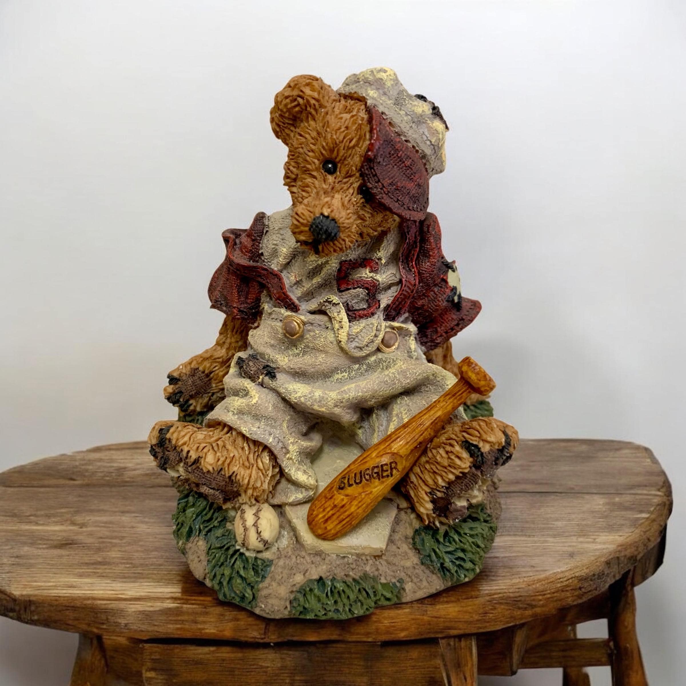 Vintage Boyds Bear Figurine: Homer on the Plate, Baseball Player