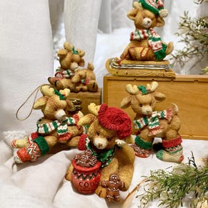 Enesco Deerlivery Reindeer Deer Santa Special Figurine Christmas Collectible Figurine - Resin Hand Painted Holiday Decor Ornaments