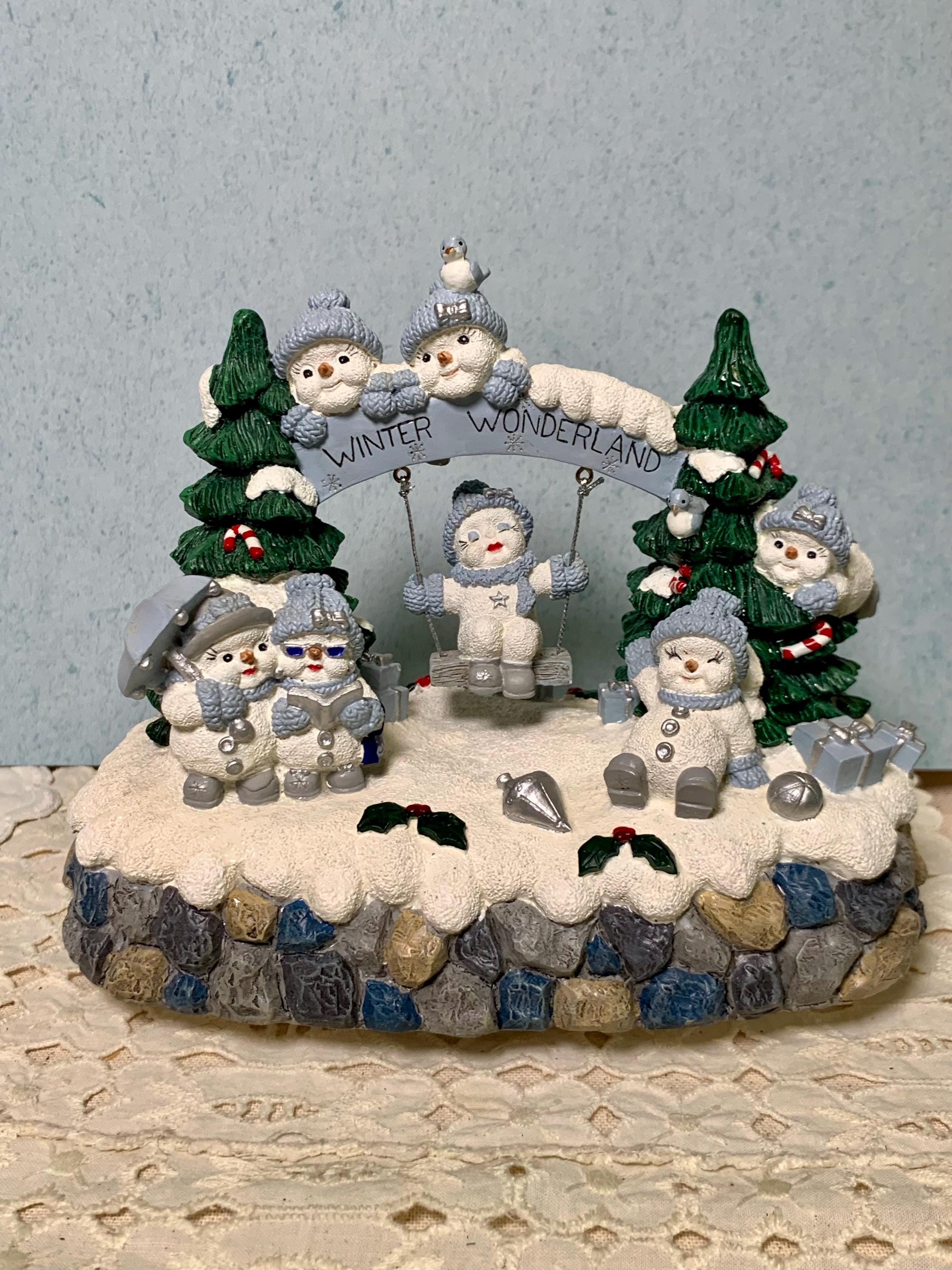 Encore Snow Buddies Figurine – Collectible Resin Snowman Winter