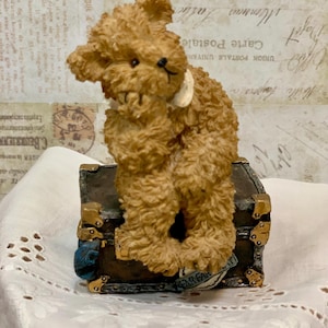 Rare Boyds Bears &quot;Joshua T. Bear&quot; Figurine – Collectible Bearstone 1990s | First Edition | Retired Vintage Warm Hearted Teddy Bear