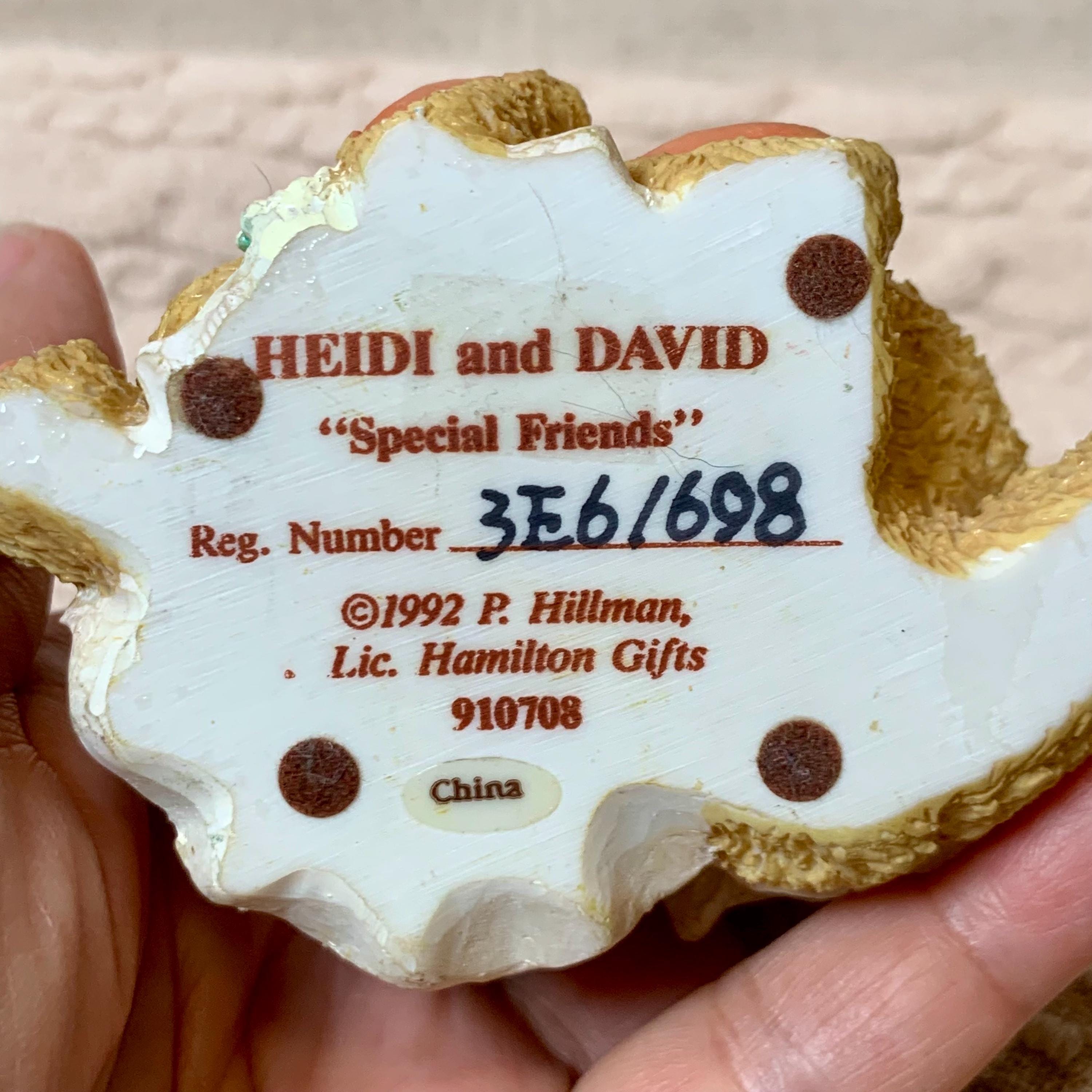 Cherished Teddies Heidi and David-special Friends Figurine