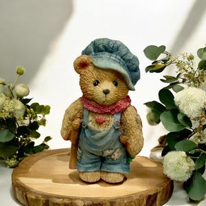 Cherished Teddies &quot;Tiny Ted-Bear - Dickens Village&quot; Bear | Enesco Collectible Teddy Bears Vintage 1994 | Cute Figurines Bear Vintage