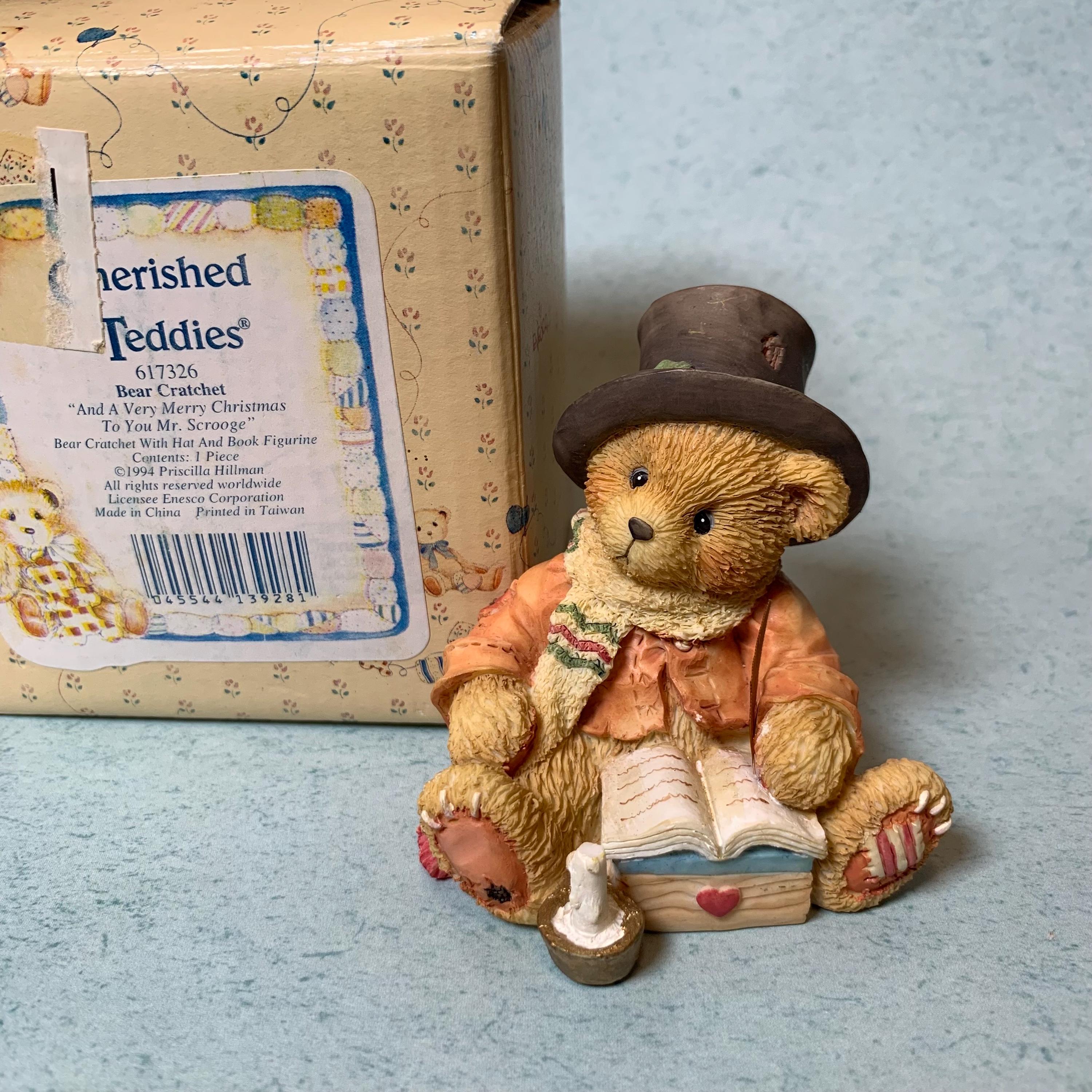 Vintage Cherished Teddies Bear Figurine – Bear Cratchit Dickens