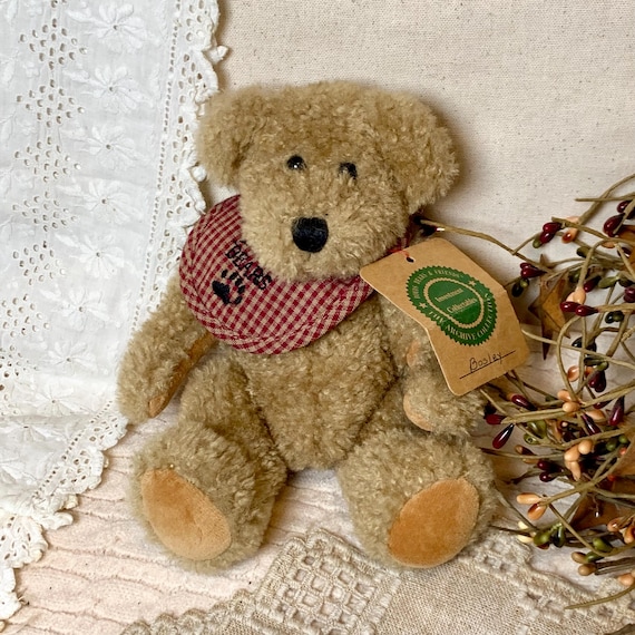 Vintage Boyds Bears Teddy Bear: Bosley Plush Figurine With Bib - Etsy