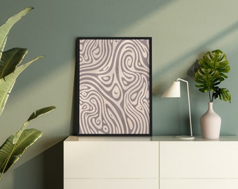 Abstract Organic Shapes Poster Print, Interior Wall Decoration, Wall Art, Matisse style