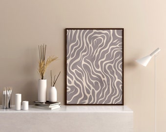 Abstract Organic Shapes Poster Print, Interior Wall Decoration, Wall Art, Matisse style