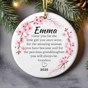 Granddaughter Christmas Ornament - Granddaughter Gift from Grandma - Personalized Granddaughter Ornament from Grandma -Family Christmas Gift