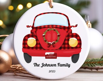 Personalized Family Car Christmas Ornament: Keepsake Gift Decor