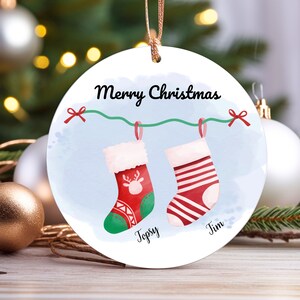Personalized Family of Two Ornament, Christmas Family Ornament, Family Keepsake, Customizable Family Gift Ornament, Memorial Ornaments