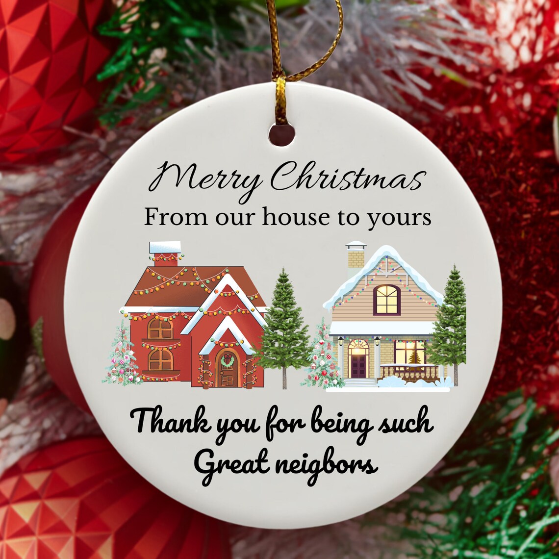 From Our House to Yours Christmas Ornament, Personalized Christmas