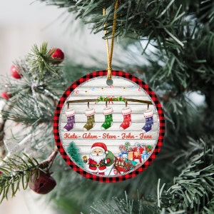 Personalized Family of Three Ornament, Christmas Family Ornament, Family Keepsake, Customizable Family Gift Ornament, Memorial Ornaments