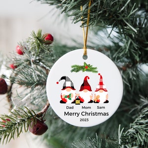 Personalized Merry Christmas Ornament 2023, Custom Christmas Family Dwarf Ornament, Christmas Family Decoration, Best Family Keepsake Gift
